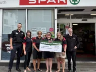 Falmouth - Penryn Rugby Club cheque presentation